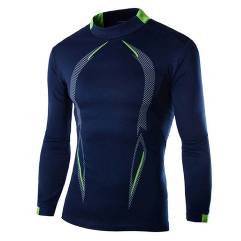 Men Long Sleeve t-Shirt Quick Drying Compression Gym t Shirt Man Oversized Casual Shirts Tops Breathable Blouse Tees Men Clothes