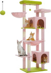 69-Inch Gothic Cat Tree for Indoor Large Cats With Super Large Hammock, Tall Climbing Tower, Scratching Posts