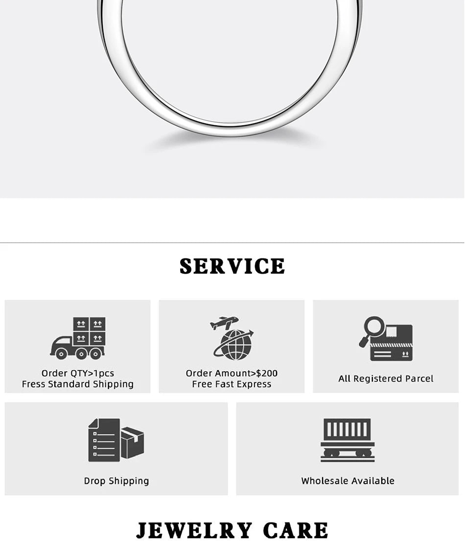 PERFANY Moissanite Ring For Women S925 Pure Silver Plated 18K White Gold Round Diamond Proposal Wedding High-end Jewelry - You Offer