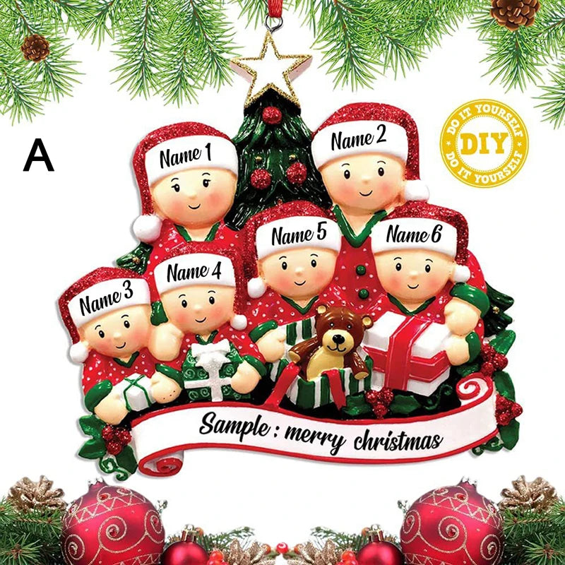 Christmas Pendant DIY Personal Family Christmas Decorations For Home 2023 Navidad Christmas Tree Hanging Ornament New Year 2024