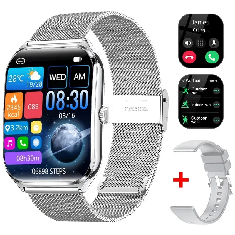 New Ultra Thin Smart Watch men 1.96" AMOLED 360*360 HD Pixel Display Always Show Time Call Reminder Smartwatch Ladies For huawei