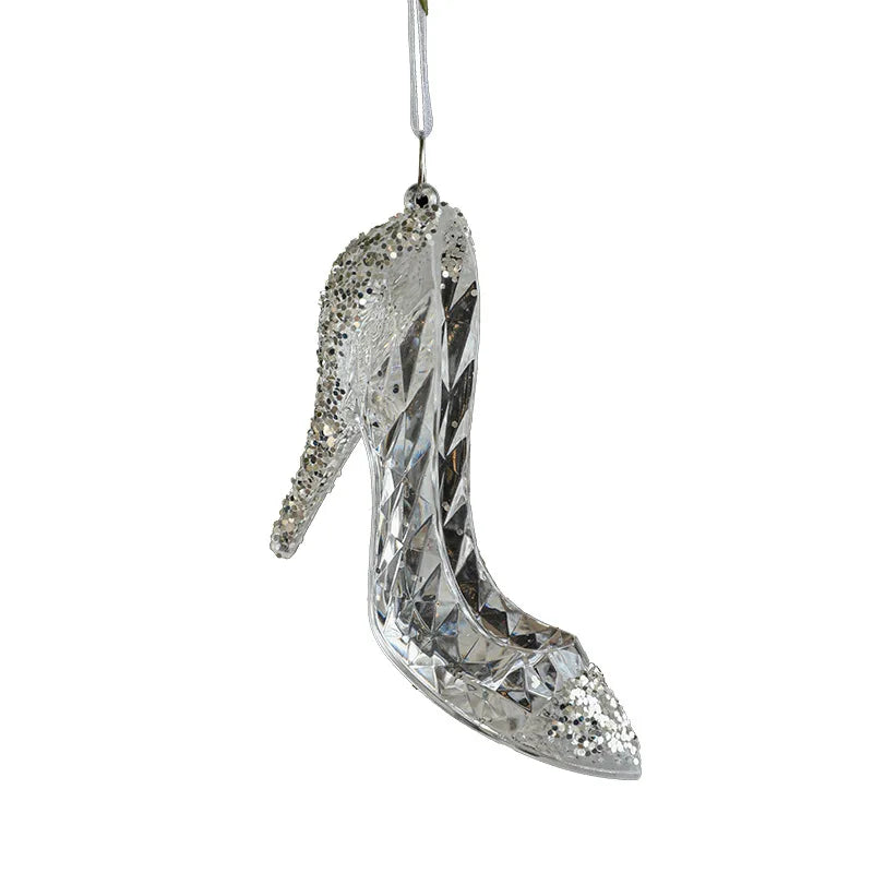 Christmas Ice Crystal Pendants, Christmas Tree Decorations, Transparent Acrylic Angels, Luxury Decorations, Scene Setting Props