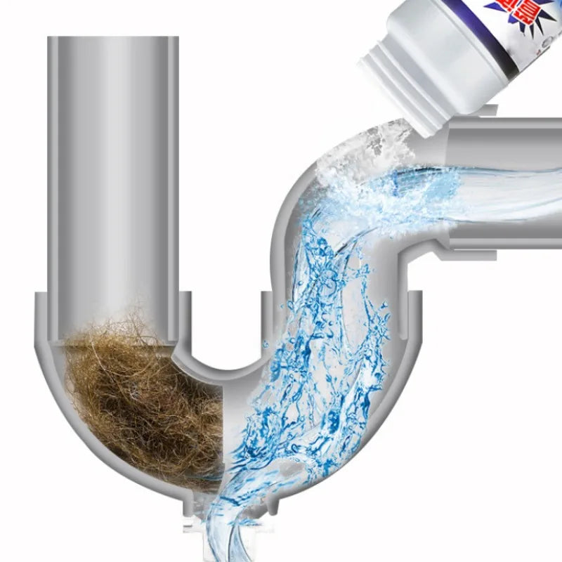 100g Kitchen pipe dredge agent sink bathroom cleaning deodorization toilet sink strong dredge cleaner sewer hair floor drain