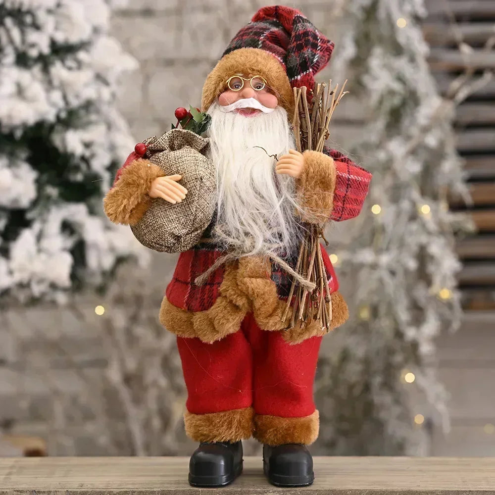 1~4PCS 2025 Christmas Decoration for Home Santa Claus Doll 30cm Navidad Party Decor Xmas Ornaments New Year Gift