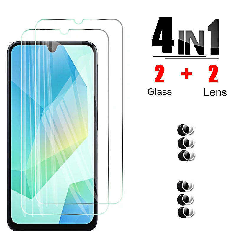 Protective Glass for Samsung Galaxy A16 4G 5G A15 A25 A35 A55 Screen Protectors Tempered a 16 15 25 Camera Soft Lens Cover Film