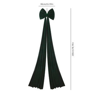 40x200cm Large Bow Themed Party Decorations Christmas Tree Topper Bow Ribbon for Christmas Wedding Party Wall Pendant Decor 1PC