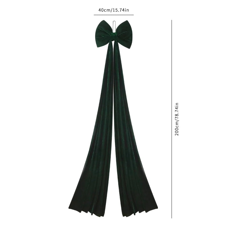 40x200cm Large Bow Themed Party Decorations Christmas Tree Topper Bow Ribbon for Christmas Wedding Party Wall Pendant Decor 1PC