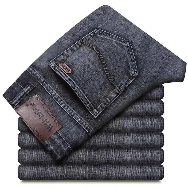 Mens High Quality Jeans Fashion Straight Denim Pants Men Classic Casual Jeans Male Plus Size Denim Trousers Ripped Jeans 28-40 - You Offer