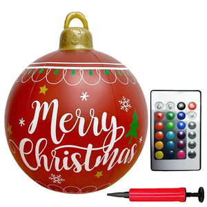 1PC Christmas Tree Decorations Balls Giant Inflatable Christmas Balls Outdoor Christmas Decorations PVC 60CM Snowman Balls