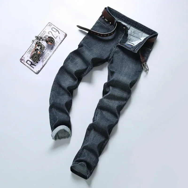 Mens High Quality Jeans Fashion Straight Denim Pants Men Classic Casual Jeans Male Plus Size Denim Trousers Ripped Jeans 28-40 - You Offer