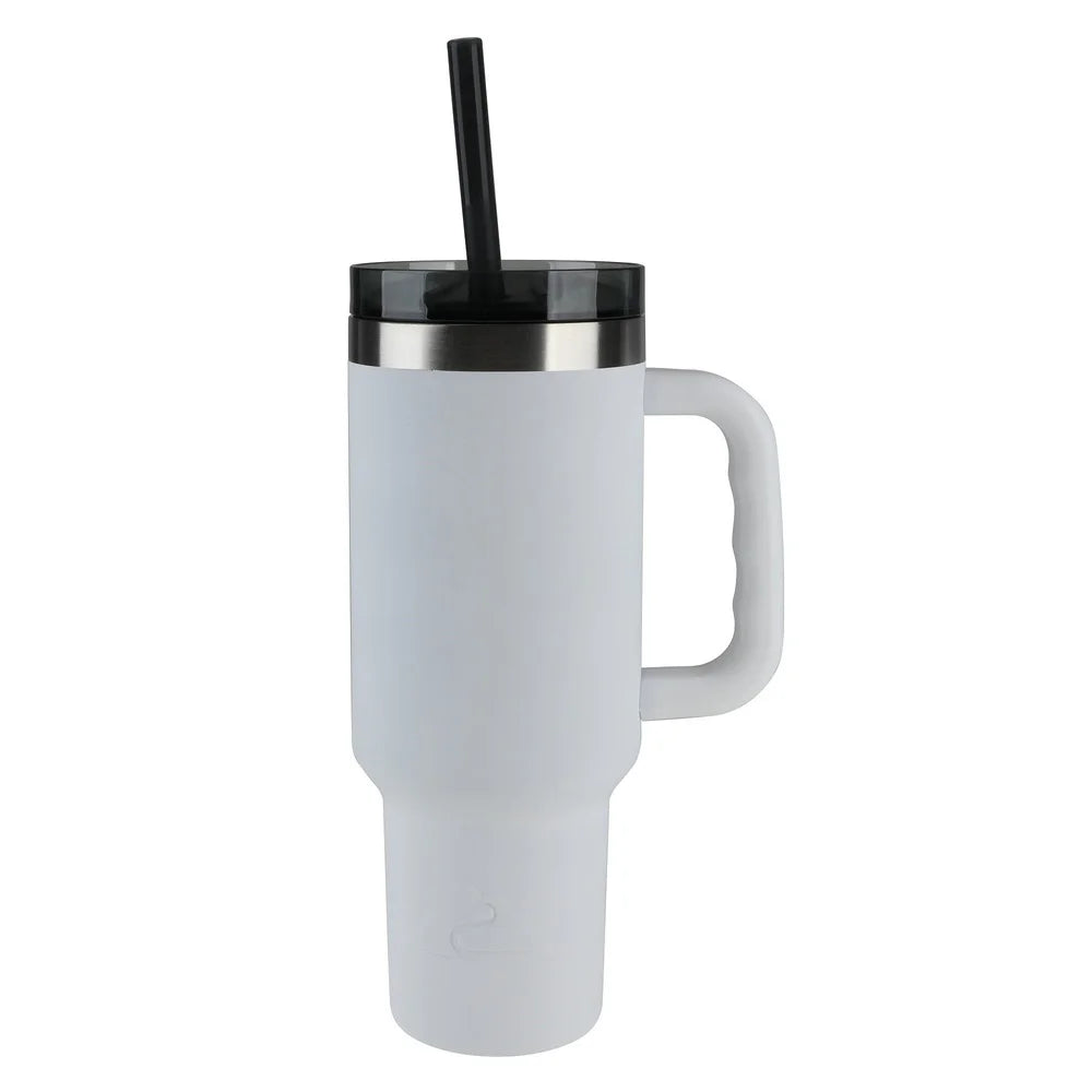 40 oz Insulated Stainless Steel Tumbler with Straw Lid Sweat-Free Durable Drinkware Hot Cold Beverages Outdoor Activities Sports - You Offer