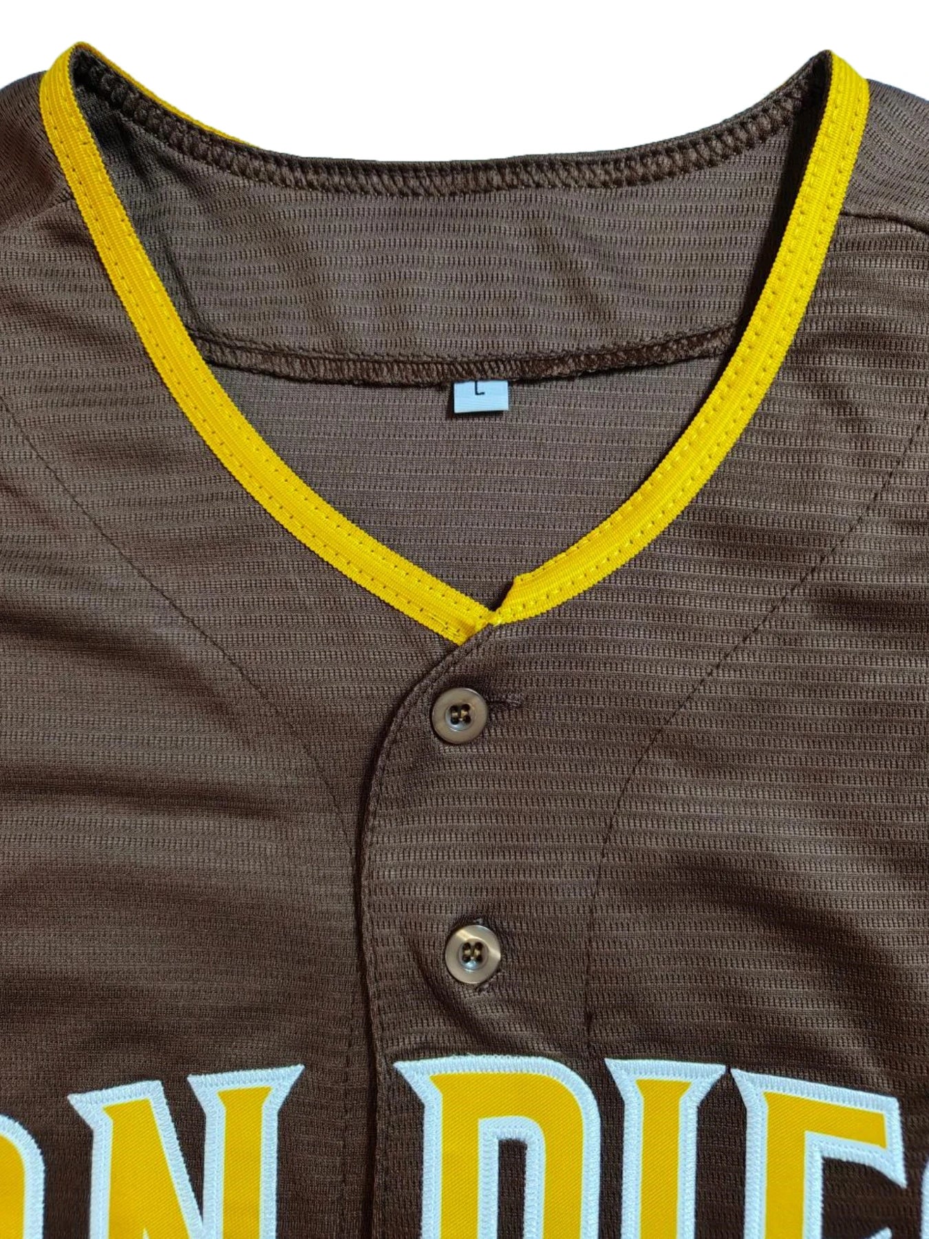 Custom Name And Number Men's Embroidery Baseball Jersey San Diego Personalized Short Sleeve Button Down Breathable DIY Shirts