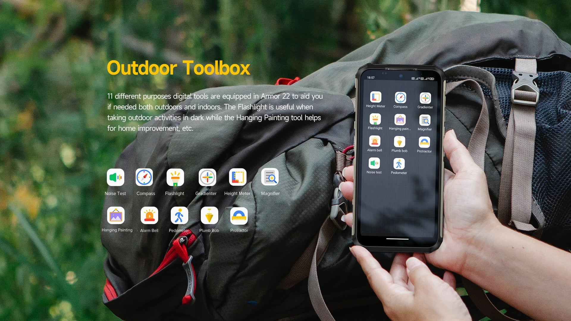 Ulefone Armor 22 Android 14,16GB (8+8GB RAM ),128GB/256GB ROM, 6.58" 120Hz ,6600mAh 33W,NFC,64MP Night Camera, Global Version