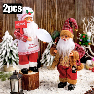 1~4PCS 2025 Christmas Decoration for Home Santa Claus Doll 30cm Navidad Party Decor Xmas Ornaments New Year Gift