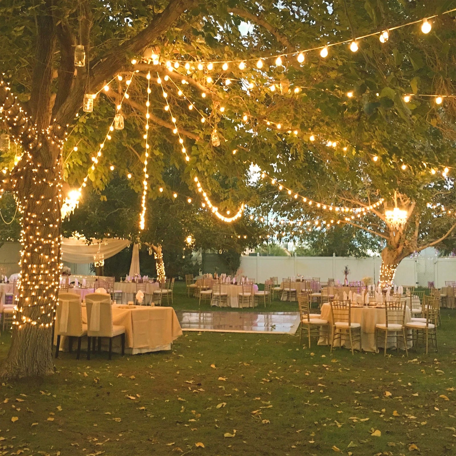 G40 LED 36 m outdoor string light with 64 plastic bulbs Attachable outdoor string light for gardens, weddings, parties, terraces