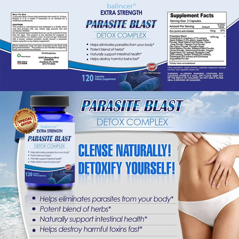 Balincer -Detoxify and Support Intestinal Health with Compound Vitamin - Eliminate Internal Parasites and Protect Immune Health
