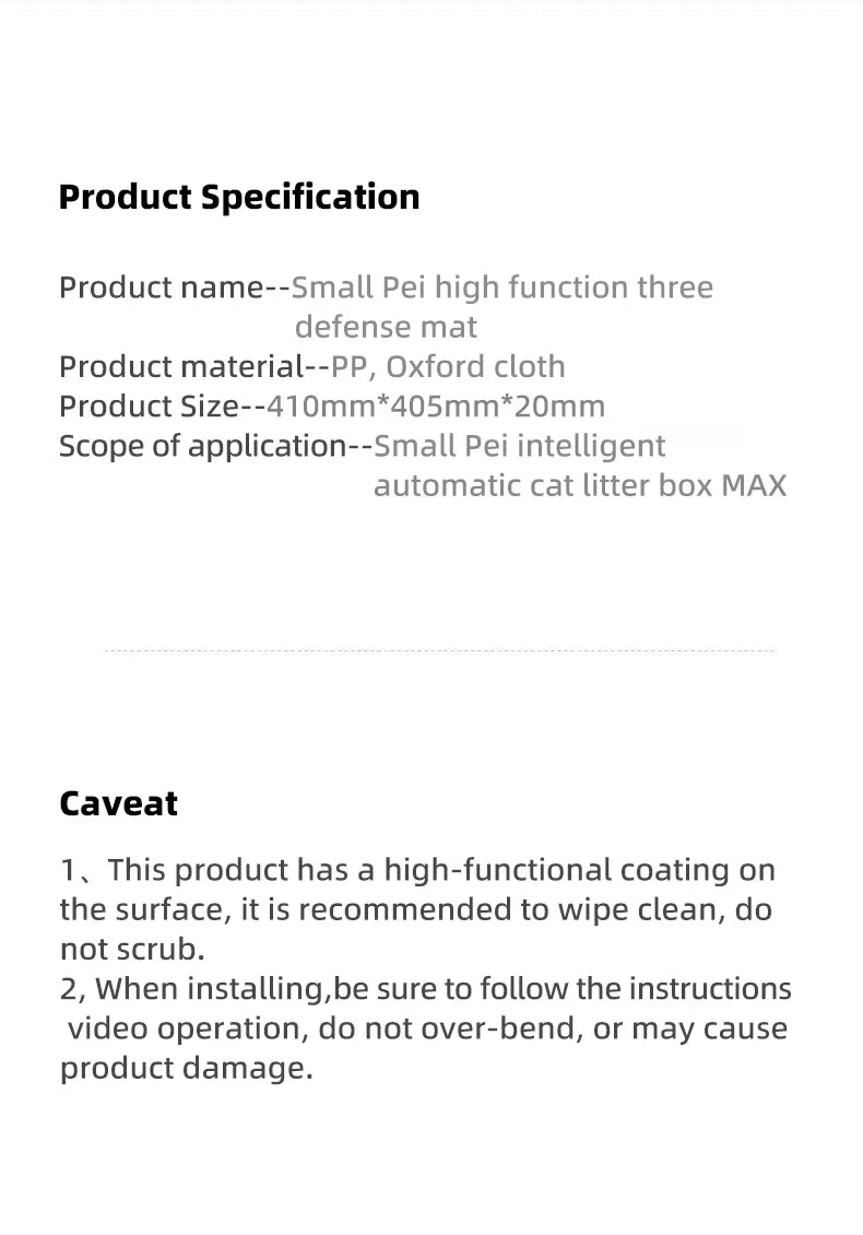 Original Petkit PURA MAX Sandbox Cat Litter Box Mat Accessories Litter Box Automatic High-performance Three Prevention Pad