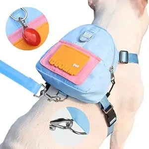 Cat and Dog Backpack Pet Traction Backpack Outdoor Travel Adjustable Pet Backpack Shoulders Pet Outing Equipment Breathable