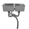 Double Basin Stainless Steel Sink w/ Drainer 30L+23L Capacity 201 Grade, Bathroom Kitchen Accessories Household Items - You Offer