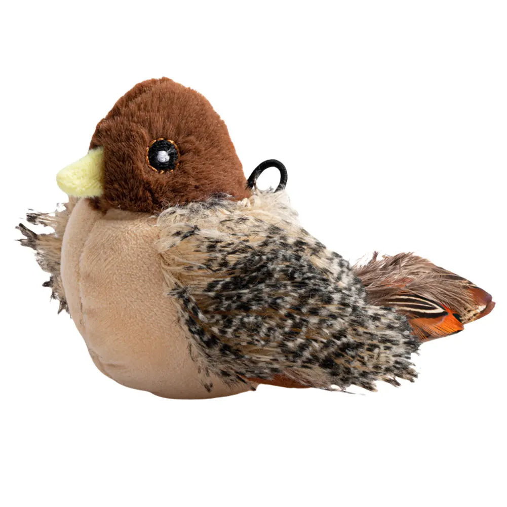 Flying Bird Cat Toy Interactive Cat Toys Kitten Chirping Bird Toy Plush Cats Pets Teasing Toys Chirping Flapping Bird(no Flying)