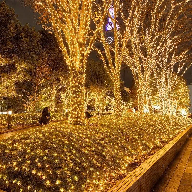10/20/50m Outdoor LED String Lights Garland Waterproof Fairy Light Festoon Lamp Wedding Party Holiday Gardening Decoration Light