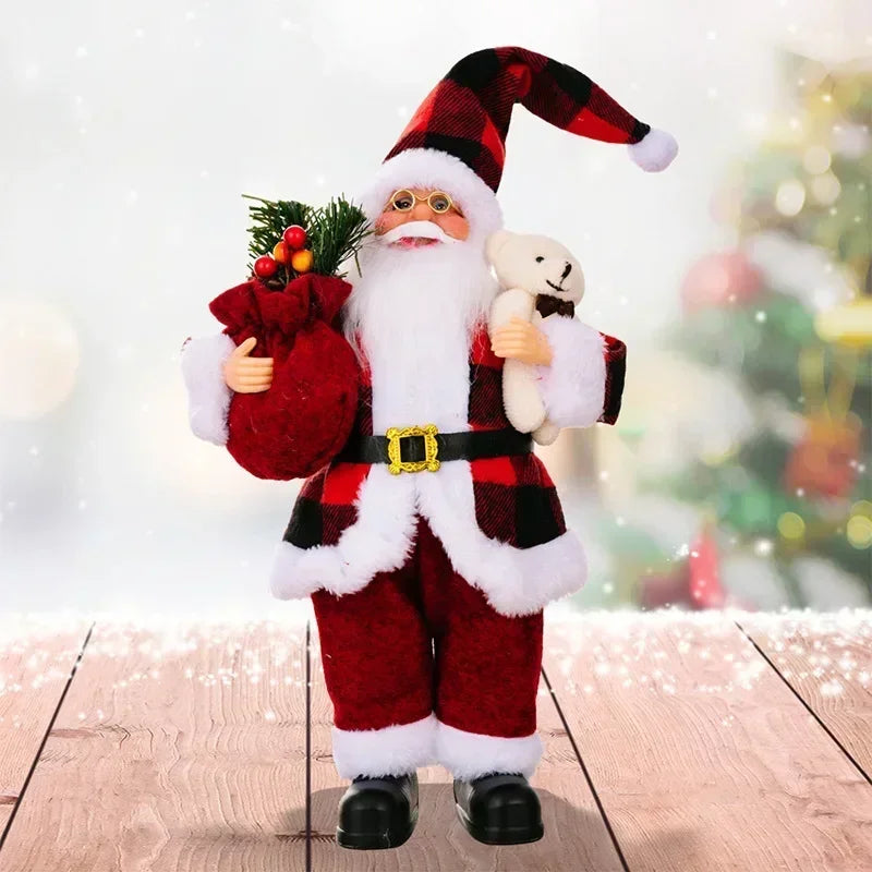 1~4PCS 2025 Christmas Decoration for Home Santa Claus Doll 30cm Navidad Party Decor Xmas Ornaments New Year Gift
