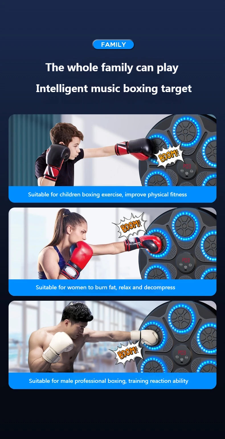 New Music Boxing Machine Smart Bluetooth Wall Mounted Music Boxing Trainer Gym Home Electronic Boxing Target Punching Equipment - You Offer