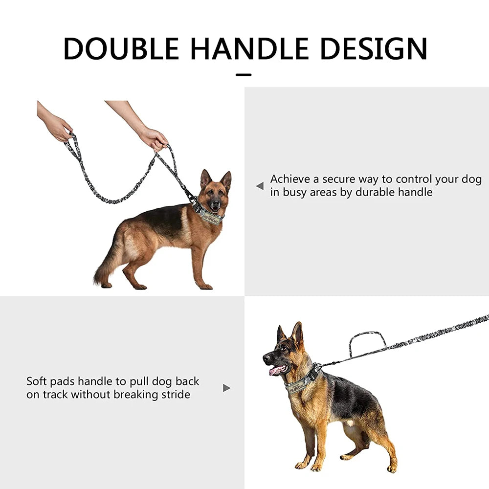 Military Tactical Dog Collar Nylon Adjustable Durable German Shepherd for Medium Large Outdoor Walking Training Pet Supplies
