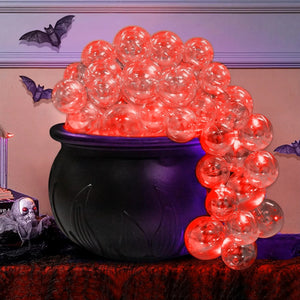 Mini 6 inches DIY Bubbling Cauldron Set Halloween Decorations Indoor ,Black Plastic Bowl Decoration for Home Kitchen Party Table