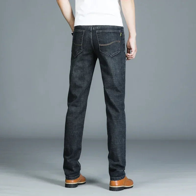Mens High Quality Jeans Fashion Straight Denim Pants Men Classic Casual Jeans Male Plus Size Denim Trousers Ripped Jeans 28-40 - You Offer