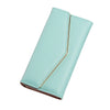 Women Envelope Style Tri-fold Wallet Solid Color Credit Card Holder Coin Money Purse Phone Handbag - You Offer