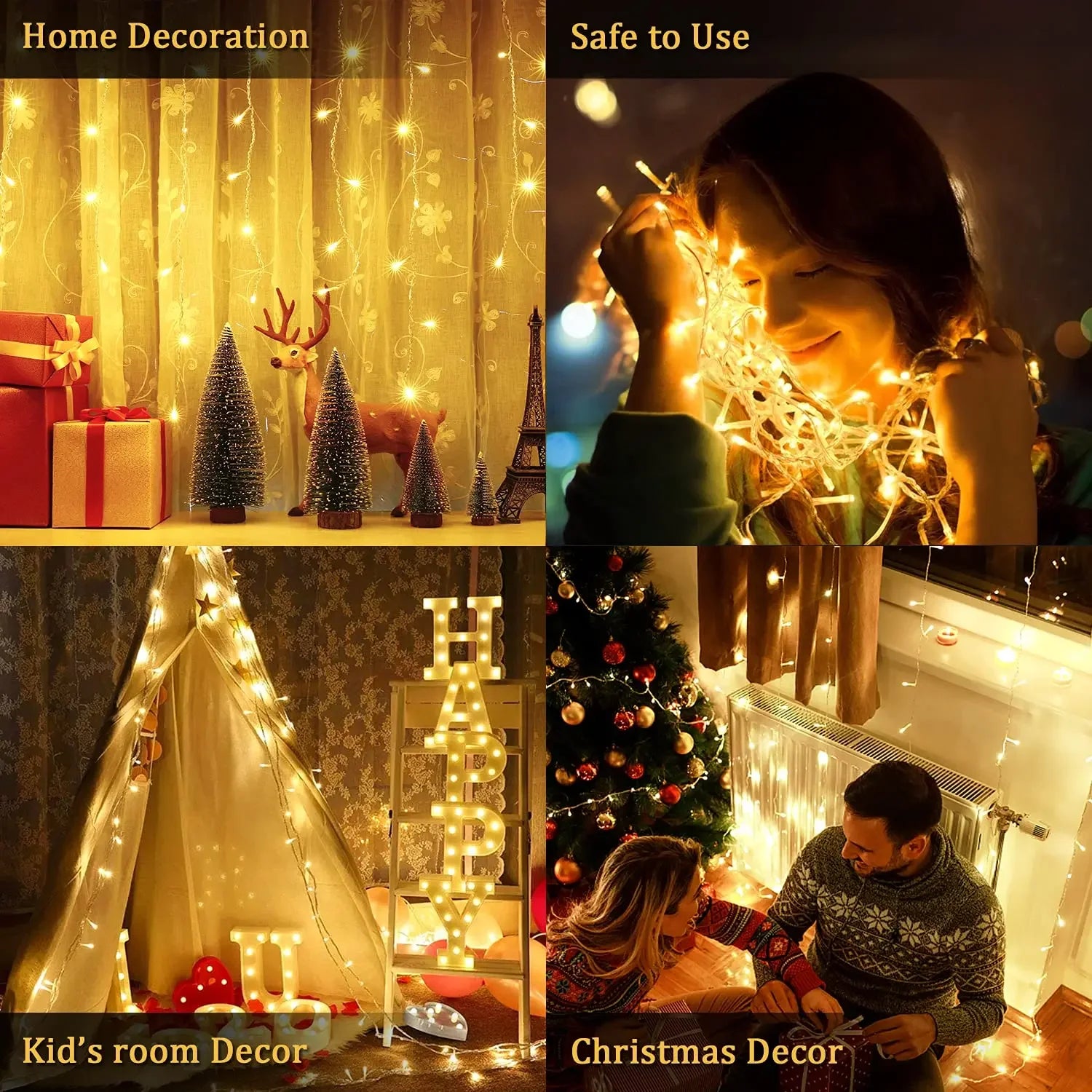 10/20/50m Outdoor LED String Lights Garland Waterproof Fairy Light Festoon Lamp Wedding Party Holiday Gardening Decoration Light