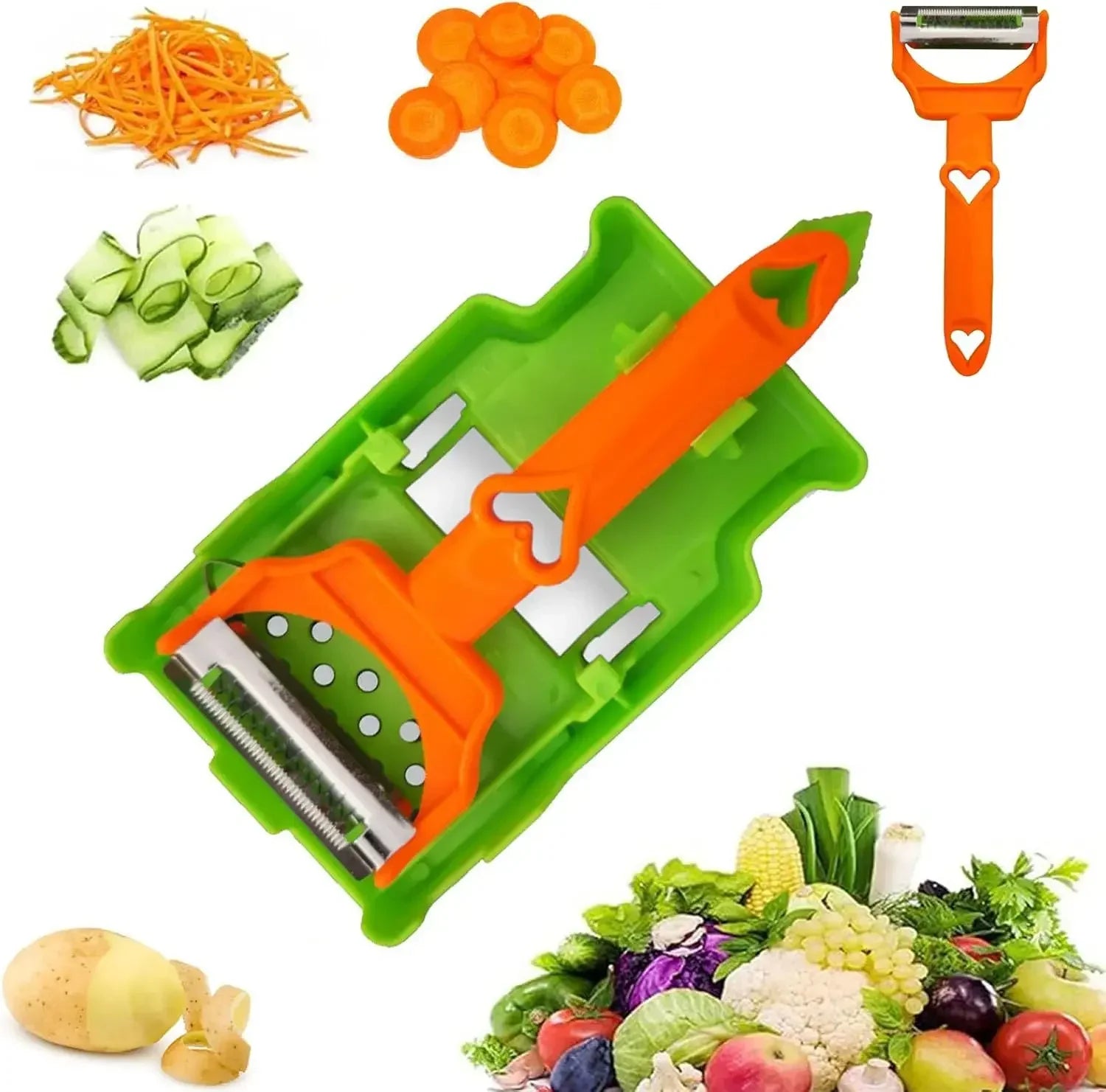 Peeler Multi Peeler Kit Fruit and Vegetable Peeler Home Multi Fruit Peeler for Kitchen Julienne Strips for Potato Orange Lemon - You Offer