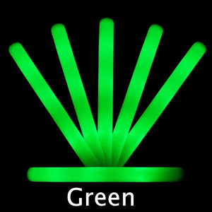 1-50PCS LED Glow Sticks Bulk Colorful RGB Glow Foam Stick light Stick Cheer Tube Dark Light for Concerts Birthday Wedding Party