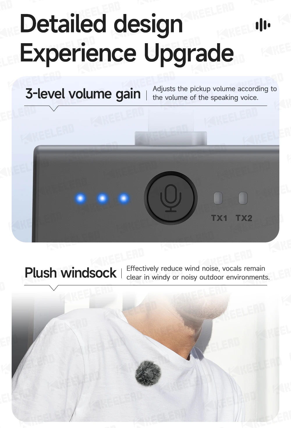 Mini Wireless Lavalier Microphone Bluetooth Magnetic Mic for Iphone Android Mobile Live Streaming Recording Vlog Video, Gaming
