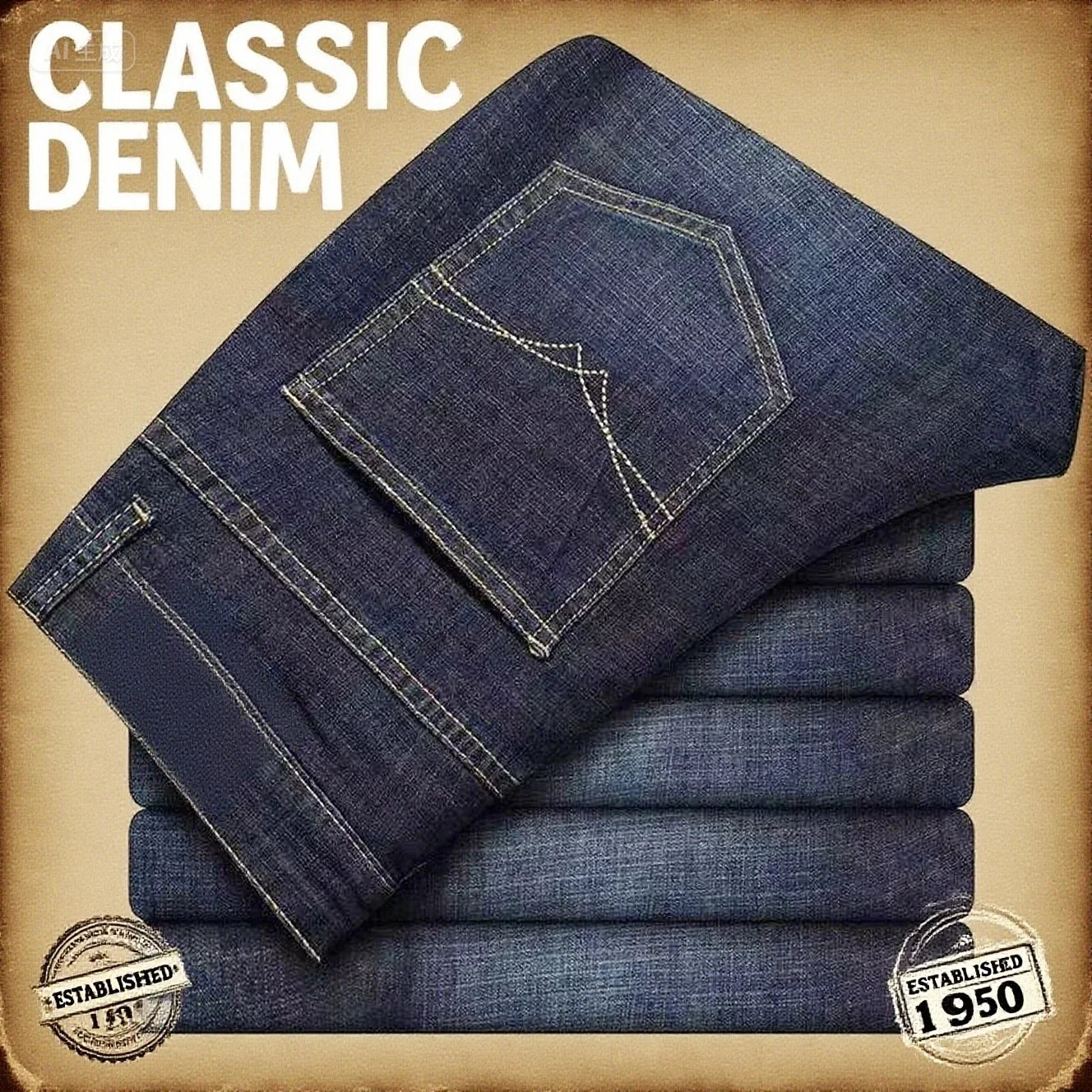 New Men Light Luxury Stretch Slim Fit Pants Comfortable Soft Business Fashion Straight Casual Denim Trousers Male Brand Clothing - You Offer
