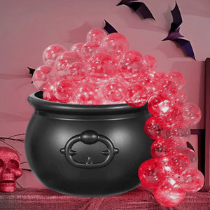 Black Plastic Witches Cauldron Halloween Decorations Indoor ,Black Plastic Bowl Decoration for Home Kitchen Room Party Table
