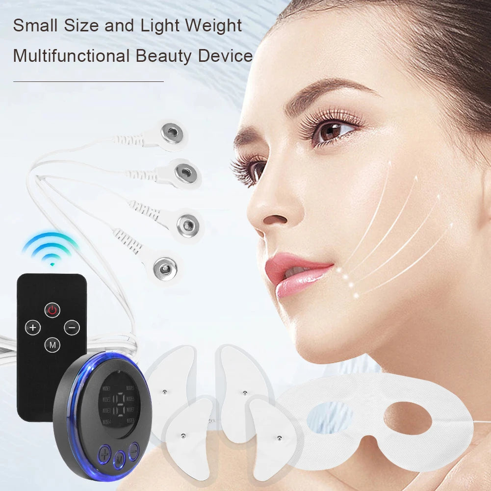 EMS Facial Massager Face Tightening Tool Anti-Wrinkle Anti-Aging Beauty Device USB Charging 8 Modes 19 Levels for Neck Face