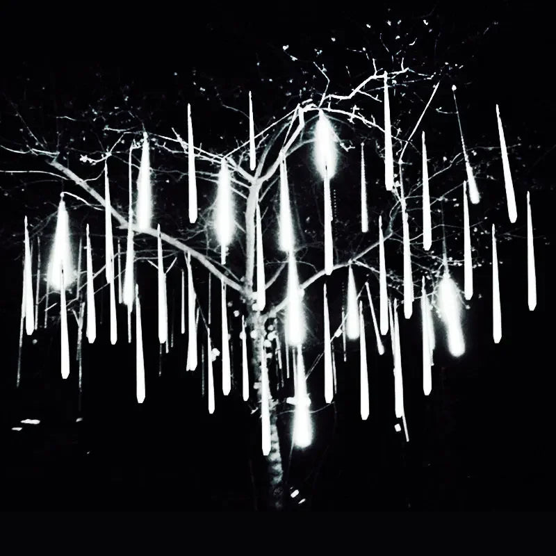 Outdoor LED Meteor Shower Lights Falling Rain Drop Fairy String Light Waterproof for Christmas Party Garden Holiday Decorations