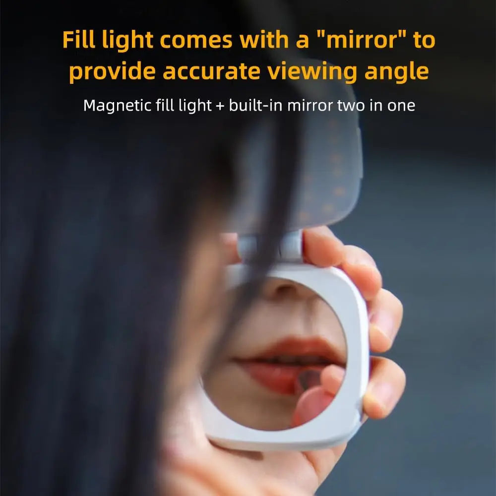 Mini Magnetic Selfie Fill Light - 3 Color Modes, Adjustable Brightness,for Mobile Phones & Computers