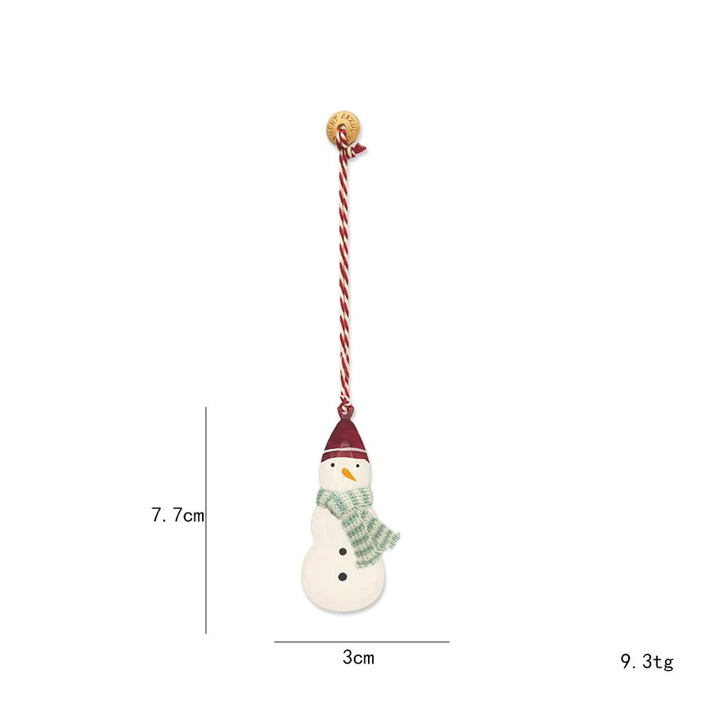 Nordic Christmas Hanging Decoration Cartoon Soldiers Angel DIY Drop Ornaments Double-sides Iron Art Xmas Tree Ornament