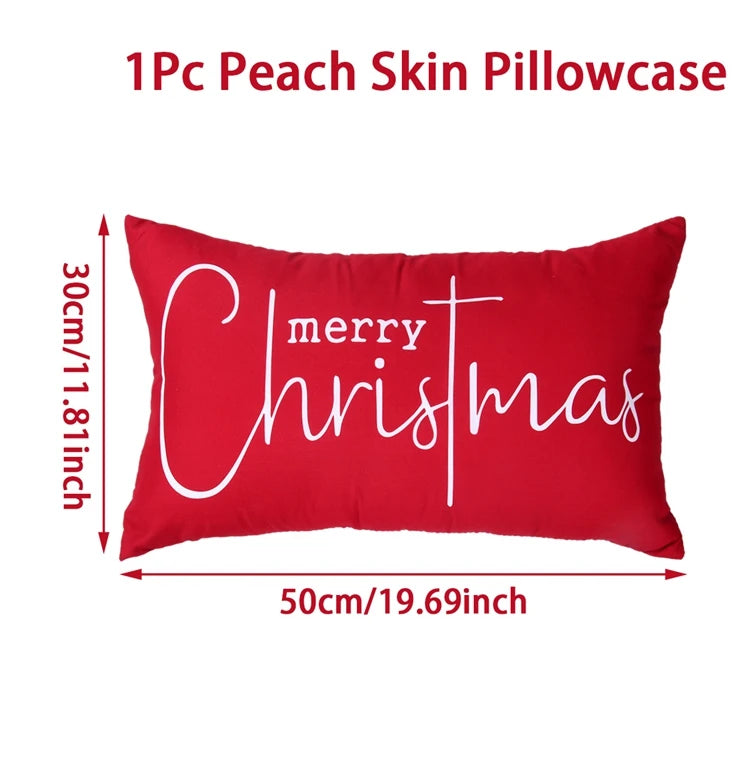 Christmas Lumbar Pillow Christmas Decoration for Home 2025 Pendant Xmas Lumbar Pillow Cover Ornament Navidad Natal New Year Gift