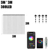 RGBIC Curtain Light String USB Plug Remote Control LED Curtain Light APP Bluetooth Control String Lights for Room Decorations