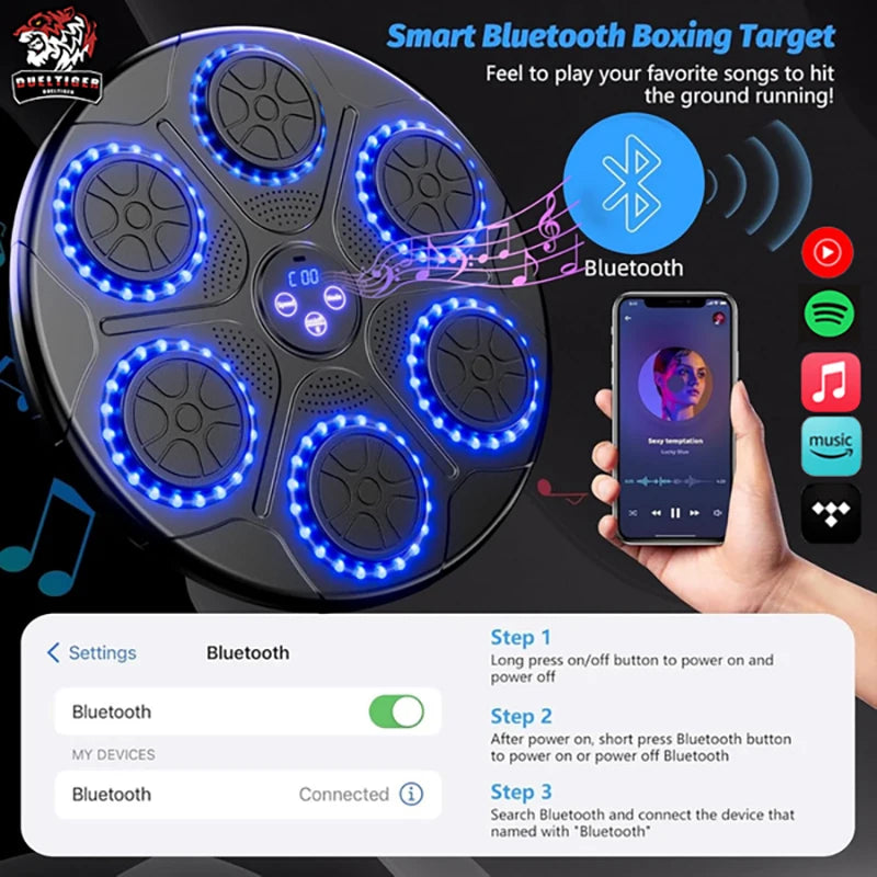 New Music Boxing Machine Smart Bluetooth Wall Mounted Music Boxing Trainer Gym Home Electronic Boxing Target Punching Equipment - You Offer