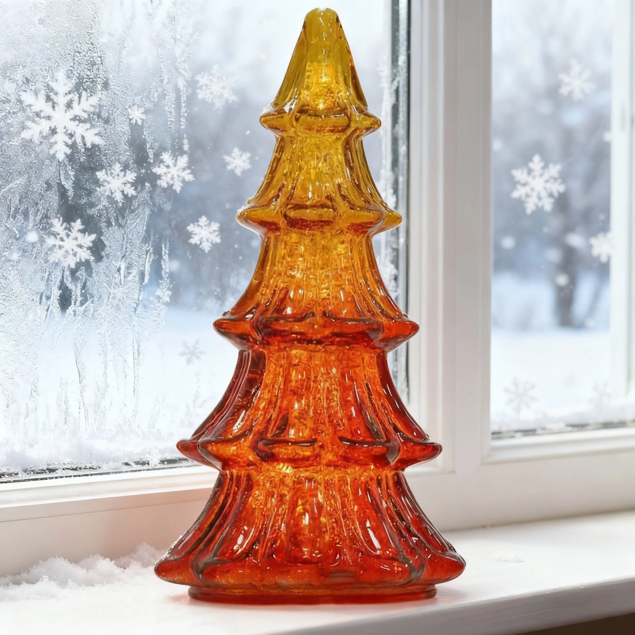 Pretty Christmas Tree Crystal Glass Christmas Tree Ornaments for Table Top Centerpiece Mantel Window 2026 Christmas Gifts