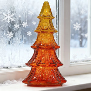 Pretty Christmas Tree Crystal Glass Christmas Tree Ornaments for Table Top Centerpiece Mantel Window 2026 Christmas Gifts