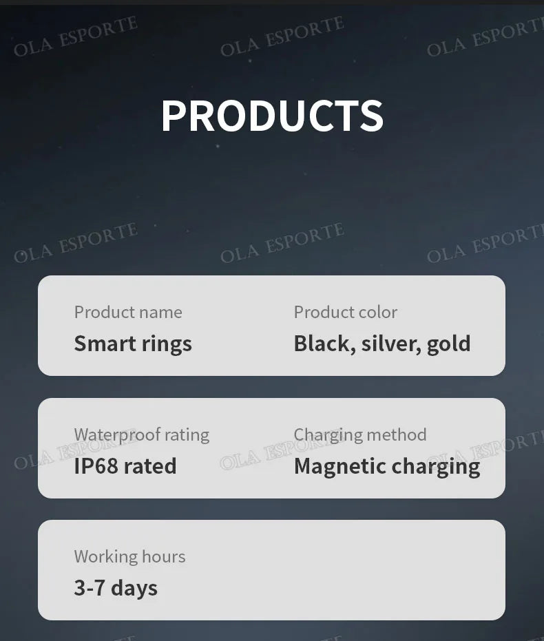 2025 New Smart Ring Men Women Camera Control Heart Rate Blood Oxygen Monitor Smartring IP68 & 5ATM Waterproof Multi-sports Modes