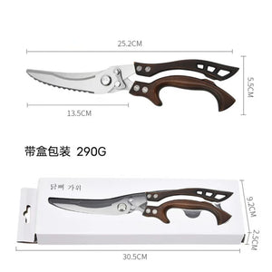 Multifunctional Stainless Steel Scissors BBQ Tongs Kitchen Tool Food Tongs Chicken Bone Tongs Outdoor Camping Utility Knife