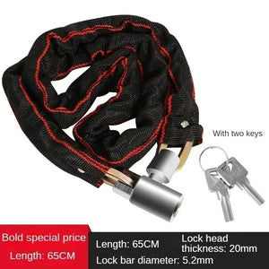 Bicycle Lock Extra Long Thickened Anti-Theft Chain Lock Bicycles Electric Vehicles Password Protection Mountain Bike Lock Lock - You Offer