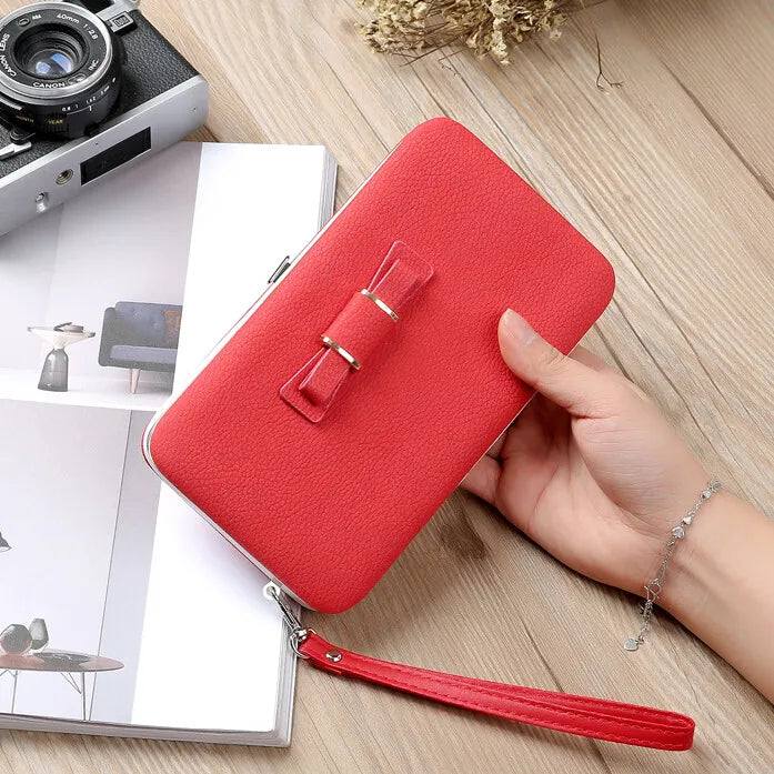 Fashion Women Clutch Wallet Long Card Holder Case Purse Cellphone Case Handbag With Wristlet - You Offer